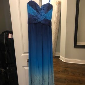 BCBG Multi Tone Blue Evening Gown, Size 6